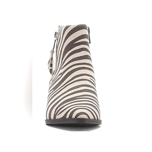 WORTHINGTON MEMORY FOAM-WOMEN BROOK DALE HEELS ZEBRA BOOTIES SIZE 7.5M - Picture 2 of 10